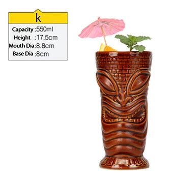 Tassen Gesicht Tiki Tassen Cocktail